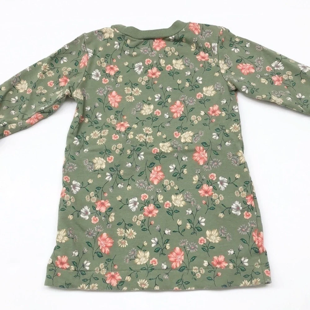 Old Navy olive green floral tunic sweater